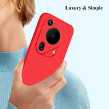 Husa de Protectie, Vivimall, pentru Huawei Pura 70, Liquid Silicone, cu Microfibra pe Interior, Protectie Antisoc, Compatibil Incarcare Wireless, Rosu - vivimall.ro