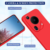 Husa de Protectie, Vivimall, pentru Huawei Pura 70, Liquid Silicone, cu Microfibra pe Interior, Protectie Antisoc, Compatibil Incarcare Wireless, Rosu - vivimall.ro