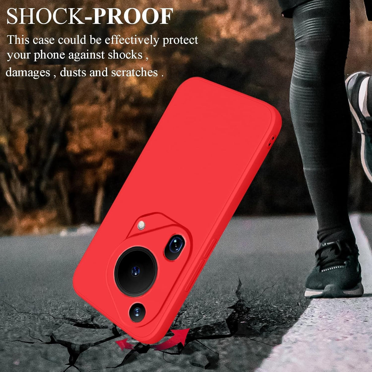 Husa de Protectie, Vivimall, pentru Huawei Pura 70, Liquid Silicone, cu Microfibra pe Interior, Protectie Antisoc, Compatibil Incarcare Wireless, Rosu - vivimall.ro