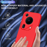 Husa de Protectie, Vivimall, pentru Huawei Pura 70, Liquid Silicone, cu Microfibra pe Interior, Protectie Antisoc, Compatibil Incarcare Wireless, Rosu - vivimall.ro