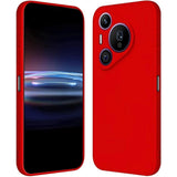 Husa de Protectie, Vivimall, pentru Huawei Pura 70, Liquid Silicone, cu Microfibra pe Interior, Protectie Antisoc, Compatibil Incarcare Wireless, Rosu - vivimall.ro