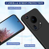Husa de Protectie, Vivimall, pentru Huawei Pura 70 Pro, Liquid Silicone, cu Microfibra pe Interior, Protectie Antisoc, Compatibil Incarcare Wireless, Negru - vivimall.ro