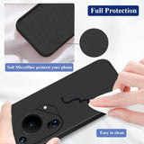 Husa de Protectie, Vivimall, pentru Huawei Pura 70 Pro, Liquid Silicone, cu Microfibra pe Interior, Protectie Antisoc, Compatibil Incarcare Wireless, Negru - vivimall.ro