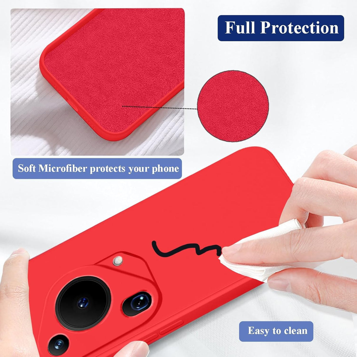 Husa de Protectie, Vivimall, pentru Huawei Pura 70 Pro, Liquid Silicone, cu Microfibra pe Interior, Protectie Antisoc, Compatibil Incarcare Wireless, Rosu - vivimall.ro