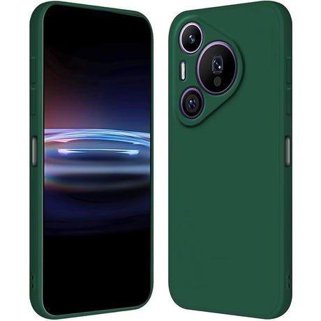 Husa de Protectie, Flippy, pentru Huawei Pura 70 Pro, Liquid Silicone, cu Microfibra pe Interior, Protectie Antisoc, Compatibil Incarcare Wireless, Verde - vivimall.ro