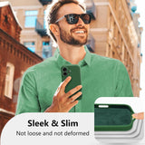 Husa de Protectie, Vivimall, pentru iPhone 16 Plus, Liquid Silicone, cu Microfibra pe Interior, Protectie Antisoc, Compatibil Incarcare Wireless, Verde - vivimall.ro