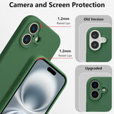 Husa de Protectie, Vivimall, pentru iPhone 16 Plus, Liquid Silicone, cu Microfibra pe Interior, Protectie Antisoc, Compatibil Incarcare Wireless, Verde - vivimall.ro