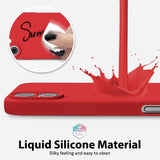 Husa de Protectie, Vivimall, pentru iPhone 16 Plus, Liquid Silicone, cu Microfibra pe Interior, Protectie Antisoc, Compatibil Incarcare Wireless, Rosu - vivimall.ro