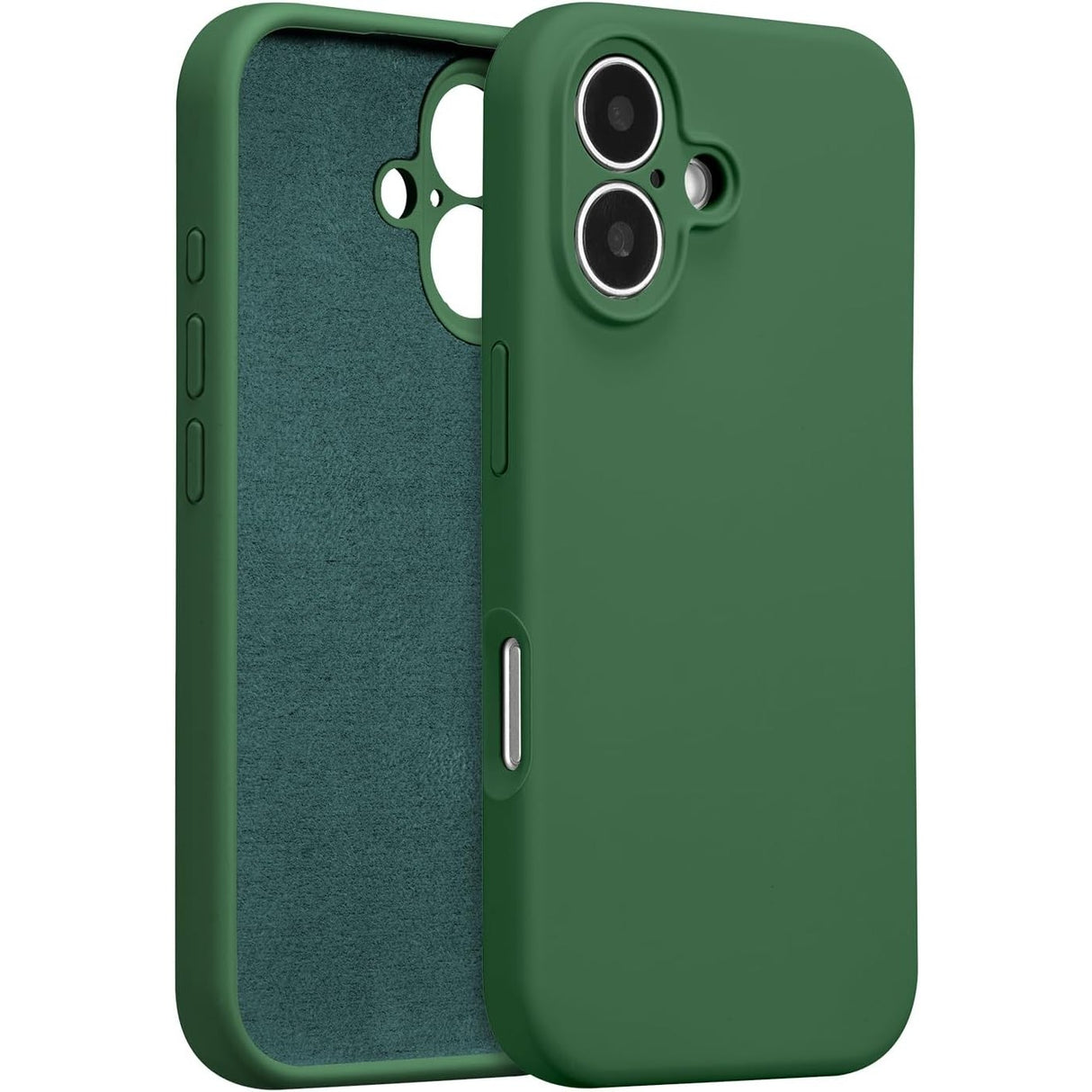 Husa de Protectie, Vivimall, pentru iPhone 16 Plus, Liquid Silicone, cu Microfibra pe Interior, Protectie Antisoc, Compatibil Incarcare Wireless, Verde - vivimall.ro