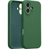Husa de Protectie, Vivimall, pentru iPhone 16 Plus, Liquid Silicone, cu Microfibra pe Interior, Protectie Antisoc, Compatibil Incarcare Wireless, Verde - vivimall.ro