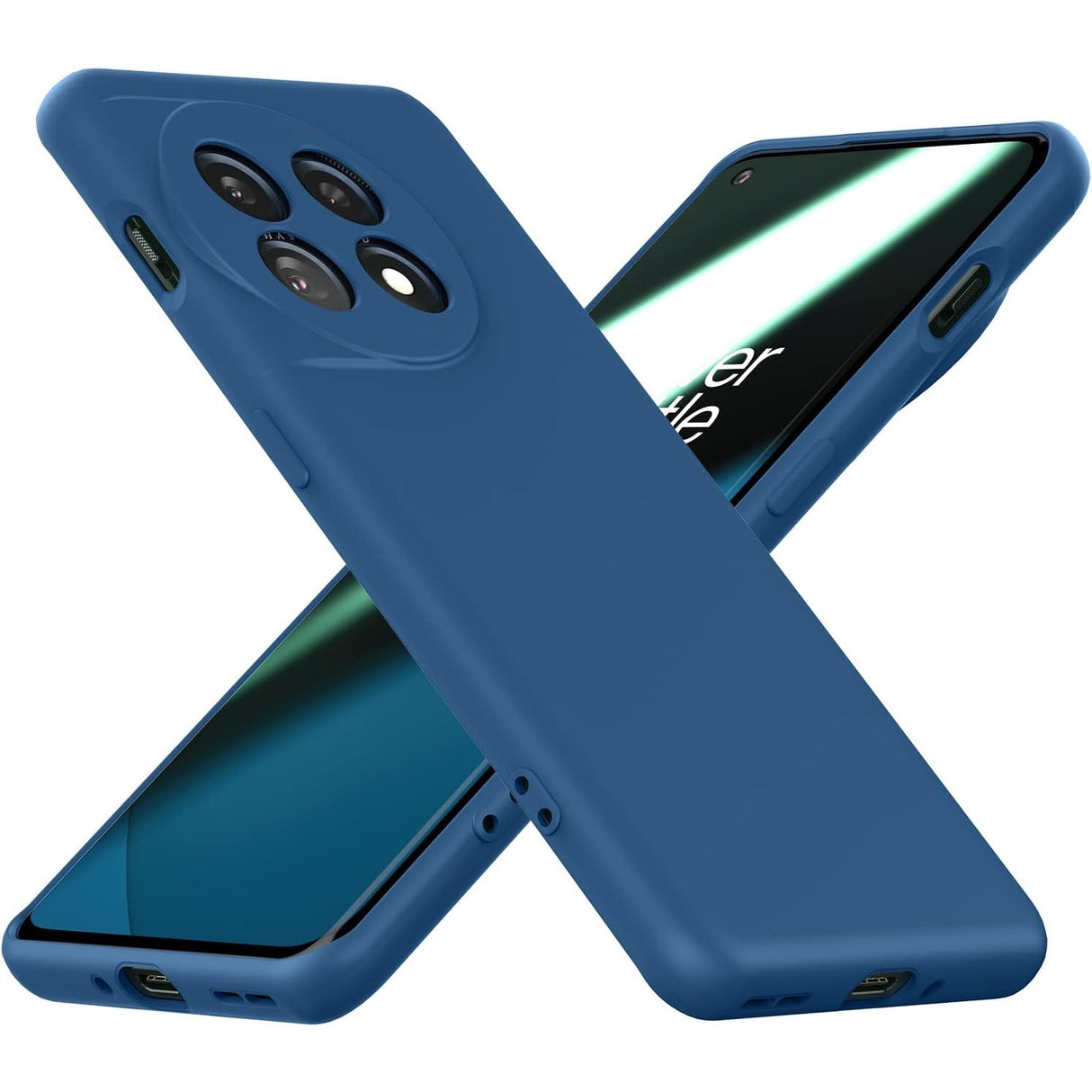 Husa de Protectie, Vivimall, pentru OnePlus 11 5G, Liquid Silicone, cu Microfibra pe Interior, Protectie Antisoc, Compatibil Incarcare Wireless, Albastru - vivimall.ro