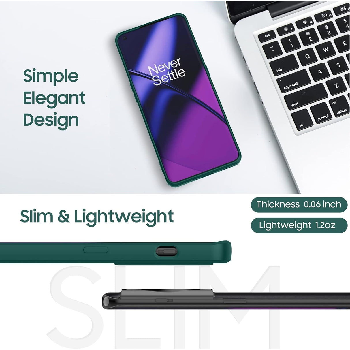Husa de Protectie, Vivimall, pentru OnePlus 11 5G, Liquid Silicone, cu Microfibra pe Interior, Protectie Antisoc, Compatibil Incarcare Wireless, Verde - vivimall.ro