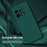Husa de Protectie, Vivimall, pentru OnePlus 11 5G, Liquid Silicone, cu Microfibra pe Interior, Protectie Antisoc, Compatibil Incarcare Wireless, Verde - vivimall.ro