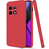 Husa de Protectie, Vivimall, pentru OnePlus 11 5G, Liquid Silicone, cu Microfibra pe Interior, Protectie Antisoc, Compatibil Incarcare Wireless, Rosu - vivimall.ro