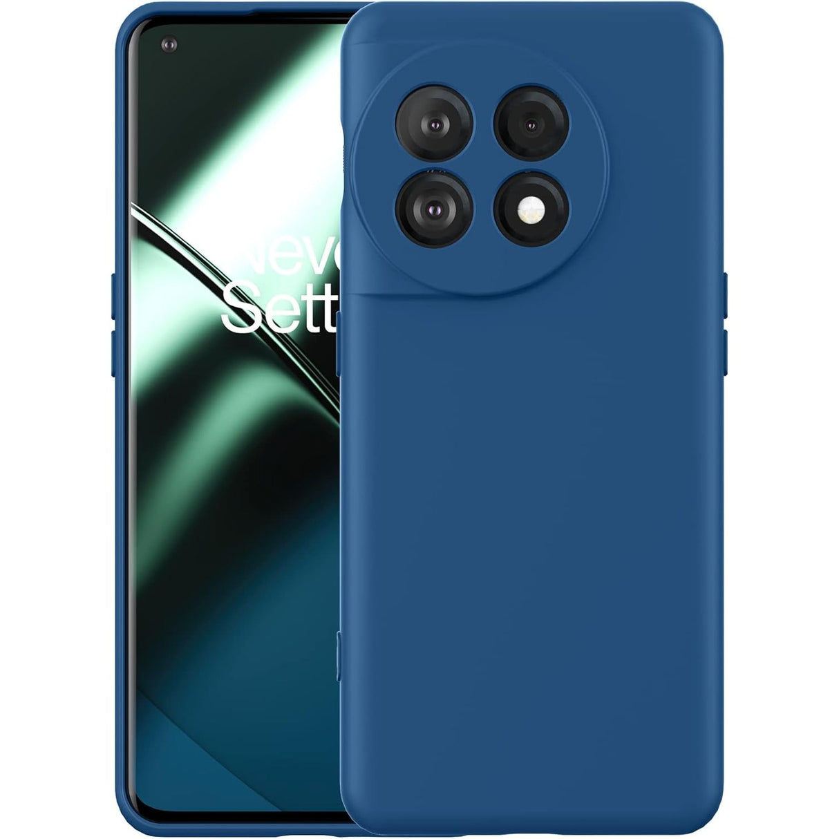 Husa de Protectie, Vivimall, pentru OnePlus 11 5G, Liquid Silicone, cu Microfibra pe Interior, Protectie Antisoc, Compatibil Incarcare Wireless, Albastru - vivimall.ro