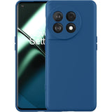 Husa de Protectie, Vivimall, pentru OnePlus 11 5G, Liquid Silicone, cu Microfibra pe Interior, Protectie Antisoc, Compatibil Incarcare Wireless, Albastru - vivimall.ro