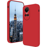 Husa de Protectie, Vivimall, pentru Oppo Reno 10 5G, Liquid Silicone, cu Microfibra pe Interior, Protectie Antisoc, Compatibil Incarcare Wireless, Rosu - vivimall.ro
