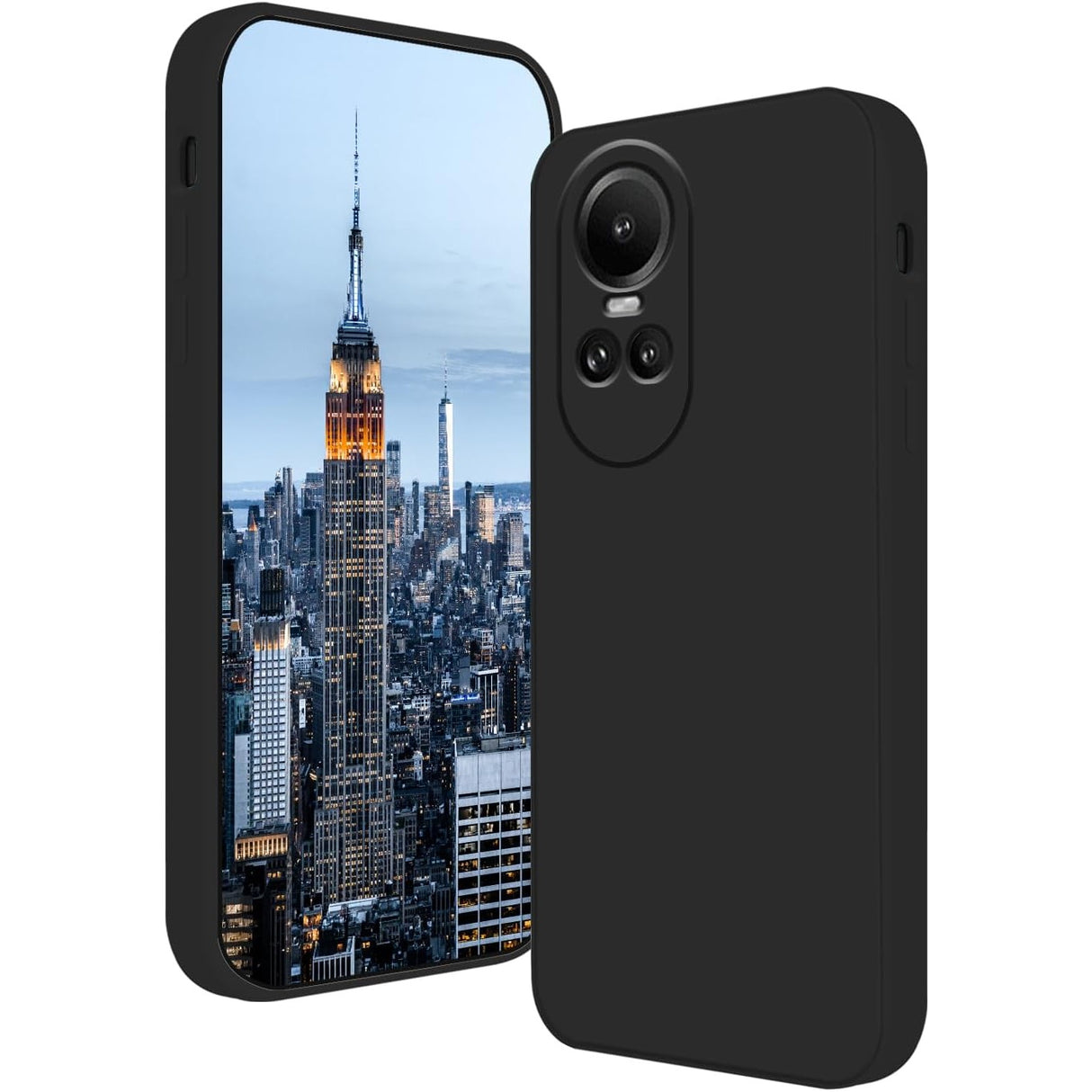 Husa de Protectie, Vivimall, pentru Oppo Reno 10 5G, Liquid Silicone, cu Microfibra pe Interior, Protectie Antisoc, Compatibil Incarcare Wireless, Negru - vivimall.ro