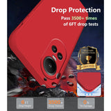 Husa de Protectie, Vivimall, pentru Oppo Reno 10 Pro 5G, Liquid Silicone, cu Microfibra pe Interior, Protectie Antisoc, Compatibil Incarcare Wireless, Rosu - vivimall.ro