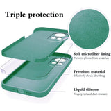 Husa de Protectie, Vivimall, pentru Oppo Reno 10 Pro 5G, Liquid Silicone, cu Microfibra pe Interior, Protectie Antisoc, Compatibil Incarcare Wireless, Verde - vivimall.ro