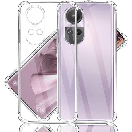 Husa de Protectie, Vivimall, pentru Oppo Reno 10 Pro, TPU Protect Plus, cu Dust Plug, Transparent - vivimall.ro