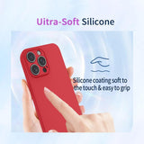 Husa de Protectie, Vivimall, pentru Oppo Reno 11 F, Liquid Silicone, cu Microfibra pe Interior, Protectie Antisoc, Compatibil Incarcare Wireless, Rosu - vivimall.ro