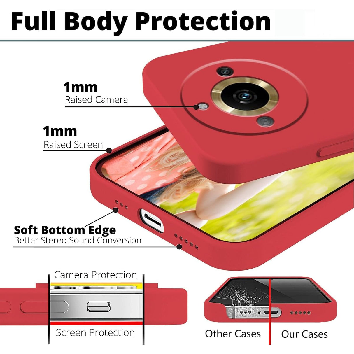 Husa de Protectie, Vivimall, pentru Realme 11 Pro Plus, Liquid Silicone, cu Microfibra pe Interior, Protectie Antisoc, Compatibil Incarcare Wireless, Rosu - vivimall.ro