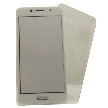 Husa de protectie Flippy® pentru Samsung A7 2016 Full Tpu 360 V2 Transparent cu margini albe - vivimall.ro