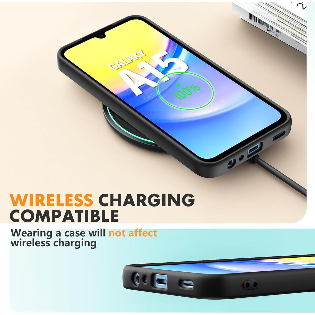 Husa de Protectie, Vivimall, pentru Samsung Galaxy A15, Liquid Silicone, cu Microfibra pe Interior, Protectie Antisoc, Compatibil Incarcare Wireless, Negru - vivimall.ro