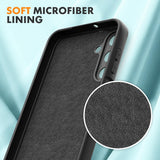 Husa de Protectie, Vivimall, pentru Samsung Galaxy A15, Liquid Silicone, cu Microfibra pe Interior, Protectie Antisoc, Compatibil Incarcare Wireless, Negru - vivimall.ro