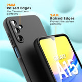 Husa de Protectie, Vivimall, pentru Samsung Galaxy A15, Liquid Silicone, cu Microfibra pe Interior, Protectie Antisoc, Compatibil Incarcare Wireless, Negru - vivimall.ro