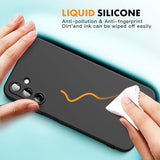 Husa de Protectie, Vivimall, pentru Samsung Galaxy A15, Liquid Silicone, cu Microfibra pe Interior, Protectie Antisoc, Compatibil Incarcare Wireless, Negru - vivimall.ro