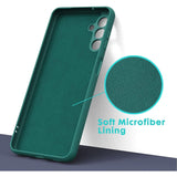 Husa de Protectie, Vivimall, pentru Samsung Galaxy A35, Liquid Silicone, cu Microfibra pe Interior, Protectie Antisoc, Compatibil Incarcare Wireless, Verde - vivimall.ro