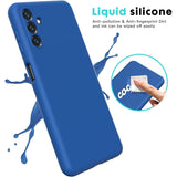 Husa de Protectie, Vivimall, pentru Samsung Galaxy A35, Liquid Silicone, cu Microfibra pe Interior, Protectie Antisoc, Compatibil Incarcare Wireless, Albastru - vivimall.ro
