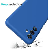 Husa de Protectie, Vivimall, pentru Samsung Galaxy A35, Liquid Silicone, cu Microfibra pe Interior, Protectie Antisoc, Compatibil Incarcare Wireless, Albastru - vivimall.ro