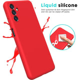 Husa de Protectie, Vivimall, pentru Samsung Galaxy A35, Liquid Silicone, cu Microfibra pe Interior, Protectie Antisoc, Compatibil Incarcare Wireless, Rosu - vivimall.ro