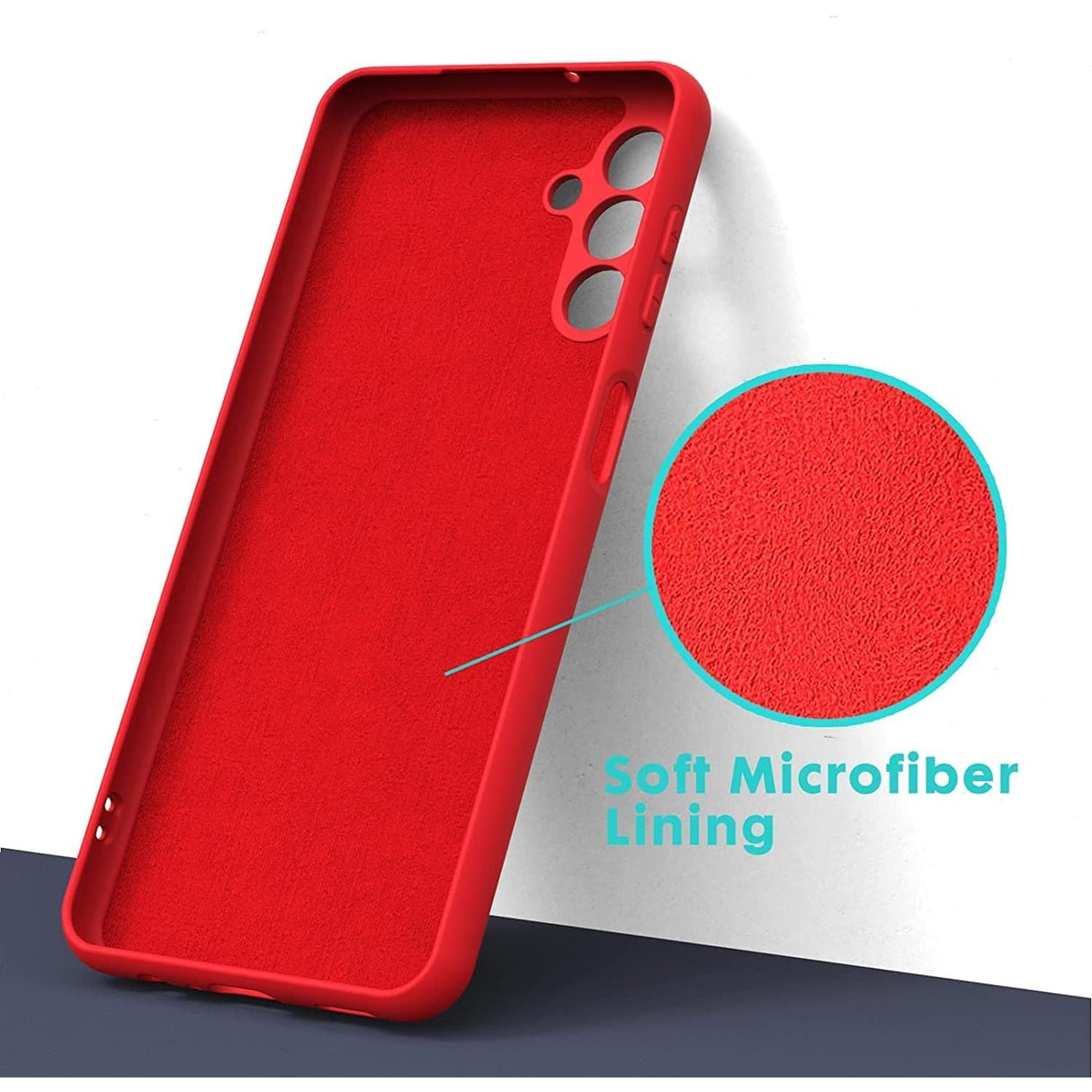 Husa de Protectie, Vivimall, pentru Samsung Galaxy A35, Liquid Silicone, cu Microfibra pe Interior, Protectie Antisoc, Compatibil Incarcare Wireless, Rosu - vivimall.ro