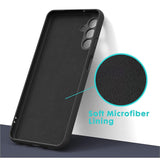 Husa de Protectie, Vivimall, pentru Samsung Galaxy A35, Liquid Silicone, cu Microfibra pe Interior, Protectie Antisoc, Compatibil Incarcare Wireless, Negru - vivimall.ro
