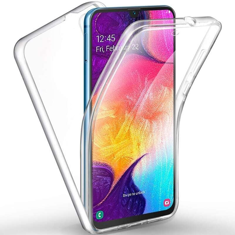 Husa de Protectie, Flippy, pentru Samsung Galaxy A40, Acoperire Completa 360, Silicon, Transparent - vivimall.ro