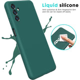 Husa de Protectie, Vivimall, pentru Samsung Galaxy A55, Liquid Silicone, cu Microfibra pe Interior, Protectie Antisoc, Compatibil Incarcare Wireless, Verde - vivimall.ro