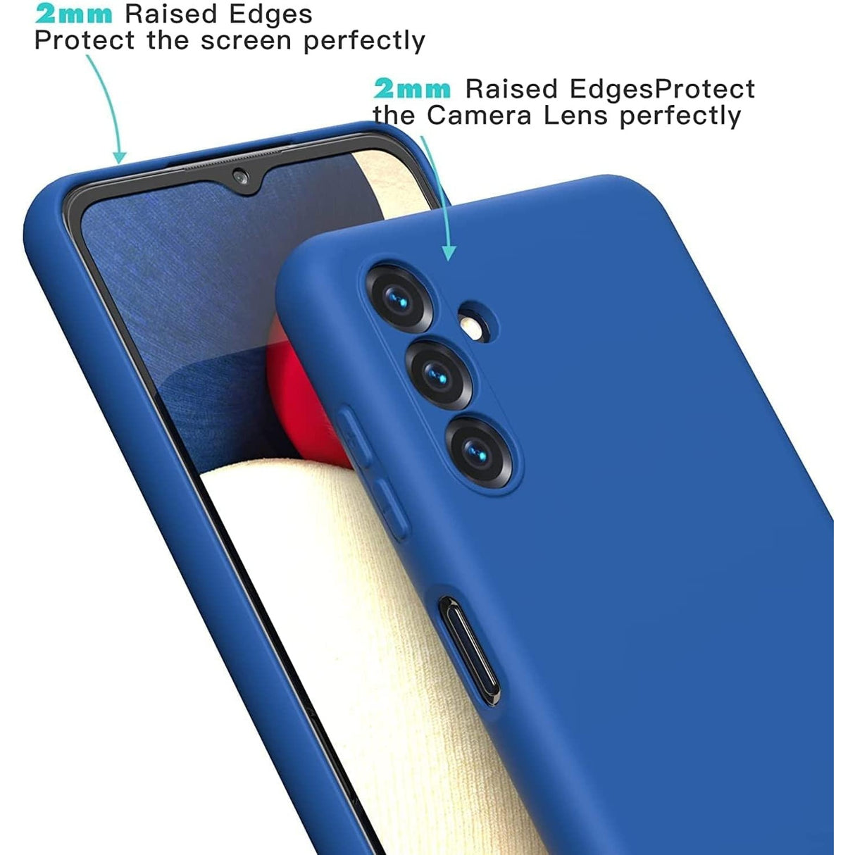 Husa de Protectie, Vivimall, pentru Samsung Galaxy S23 FE, Liquid Silicone, cu Microfibra pe Interior, Protectie Antisoc, Compatibil Incarcare Wireless, Albastru - vivimall.ro