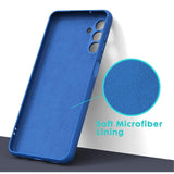 Husa de Protectie, Vivimall, pentru Samsung Galaxy S24 FE, Liquid Silicone, cu Microfibra pe Interior, Protectie Antisoc, Compatibil Incarcare Wireless, Albastru - vivimall.ro