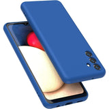 Husa de Protectie, Vivimall, pentru Samsung Galaxy S24 FE, Liquid Silicone, cu Microfibra pe Interior, Protectie Antisoc, Compatibil Incarcare Wireless, Albastru - vivimall.ro