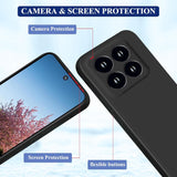 Husa de Protectie, Vivimall, pentru Xiaomi 14, Liquid Silicone, cu Microfibra pe Interior, Protectie Antisoc, Compatibil Incarcare Wireless, Negru - vivimall.ro
