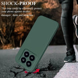 Husa de Protectie, Vivimall, pentru Xiaomi 14, Liquid Silicone, cu Microfibra pe Interior, Protectie Antisoc, Compatibil Incarcare Wireless, Verde - vivimall.ro