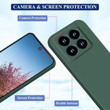 Husa de Protectie, Vivimall, pentru Xiaomi 14, Liquid Silicone, cu Microfibra pe Interior, Protectie Antisoc, Compatibil Incarcare Wireless, Verde - vivimall.ro