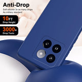 Decupaje precise husă Liquid Silicone Xiaomi 14 albastru pentru porturi și butoane