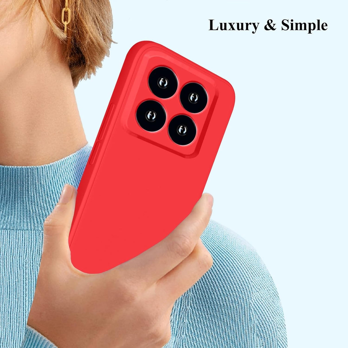 Husa de Protectie, Vivimall, pentru Xiaomi 14, Liquid Silicone, cu Microfibra pe Interior, Protectie Antisoc, Compatibil Incarcare Wireless, Rosu - vivimall.ro