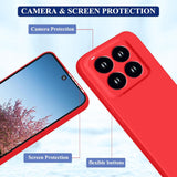 Husa de Protectie, Vivimall, pentru Xiaomi 14, Liquid Silicone, cu Microfibra pe Interior, Protectie Antisoc, Compatibil Incarcare Wireless, Rosu - vivimall.ro