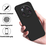 Husa de Protectie, Vivimall, pentru Xiaomi 14 Ultra, Liquid Silicone, cu Microfibra pe Interior, Protectie Antisoc, Compatibil Incarcare Wireless, Negru - vivimall.ro